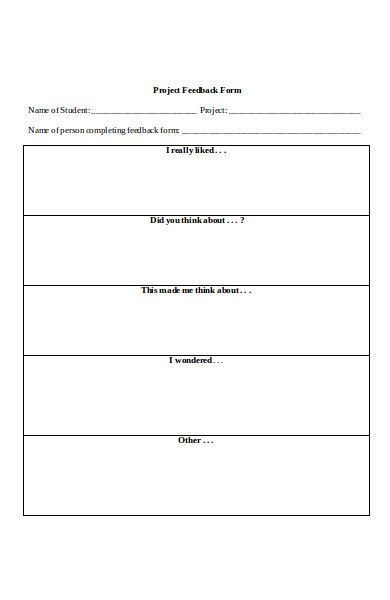 general project feedback form