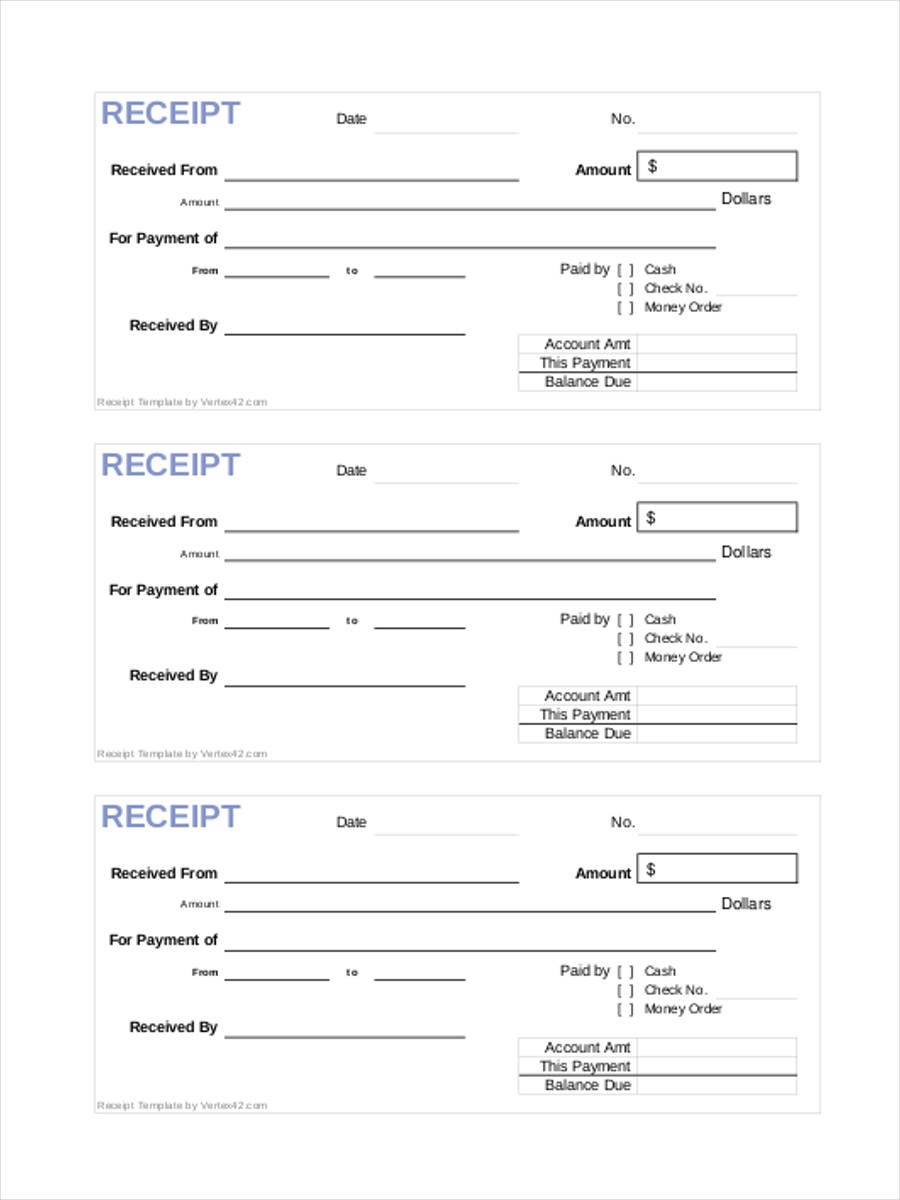 free 7 generic receipt forms in pdf