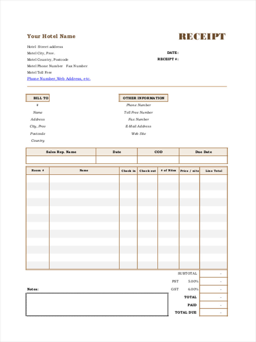 free 7 generic receipt forms in pdf