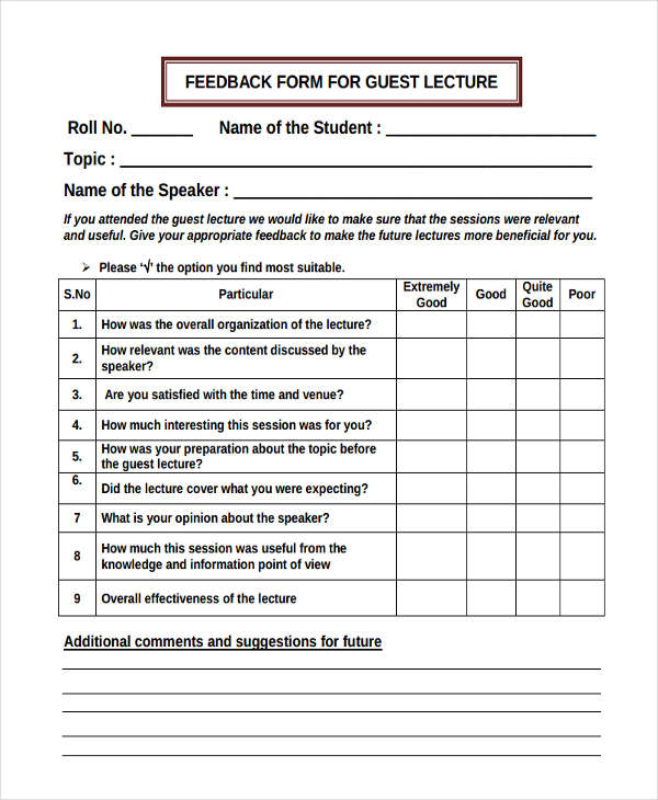 guest lecture form