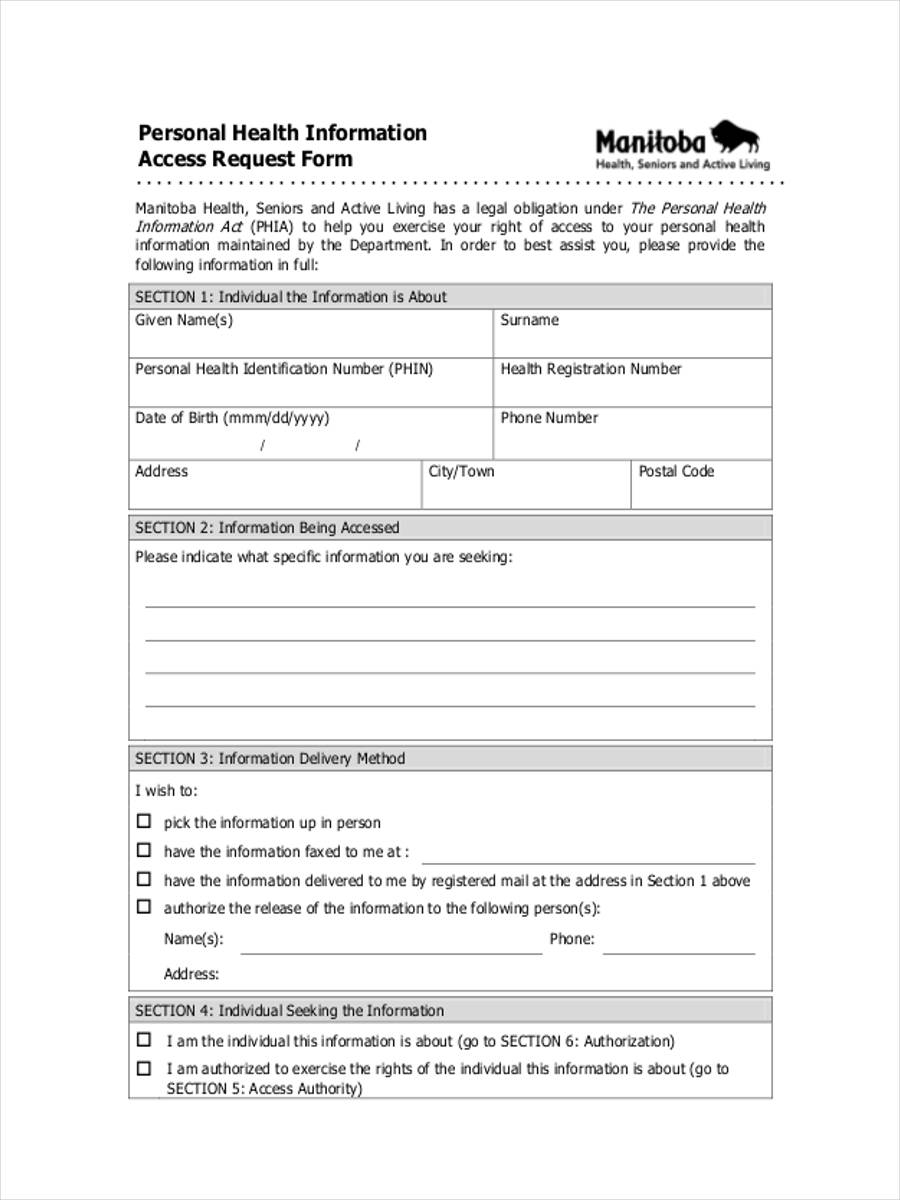 Free 8 Personal Health Forms In Pdf 1676