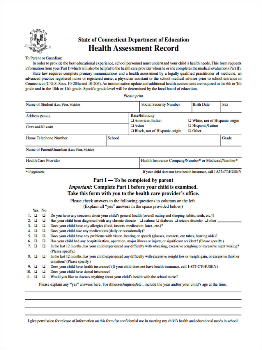FREE 9+ Health Record Forms in PDF Ms Word