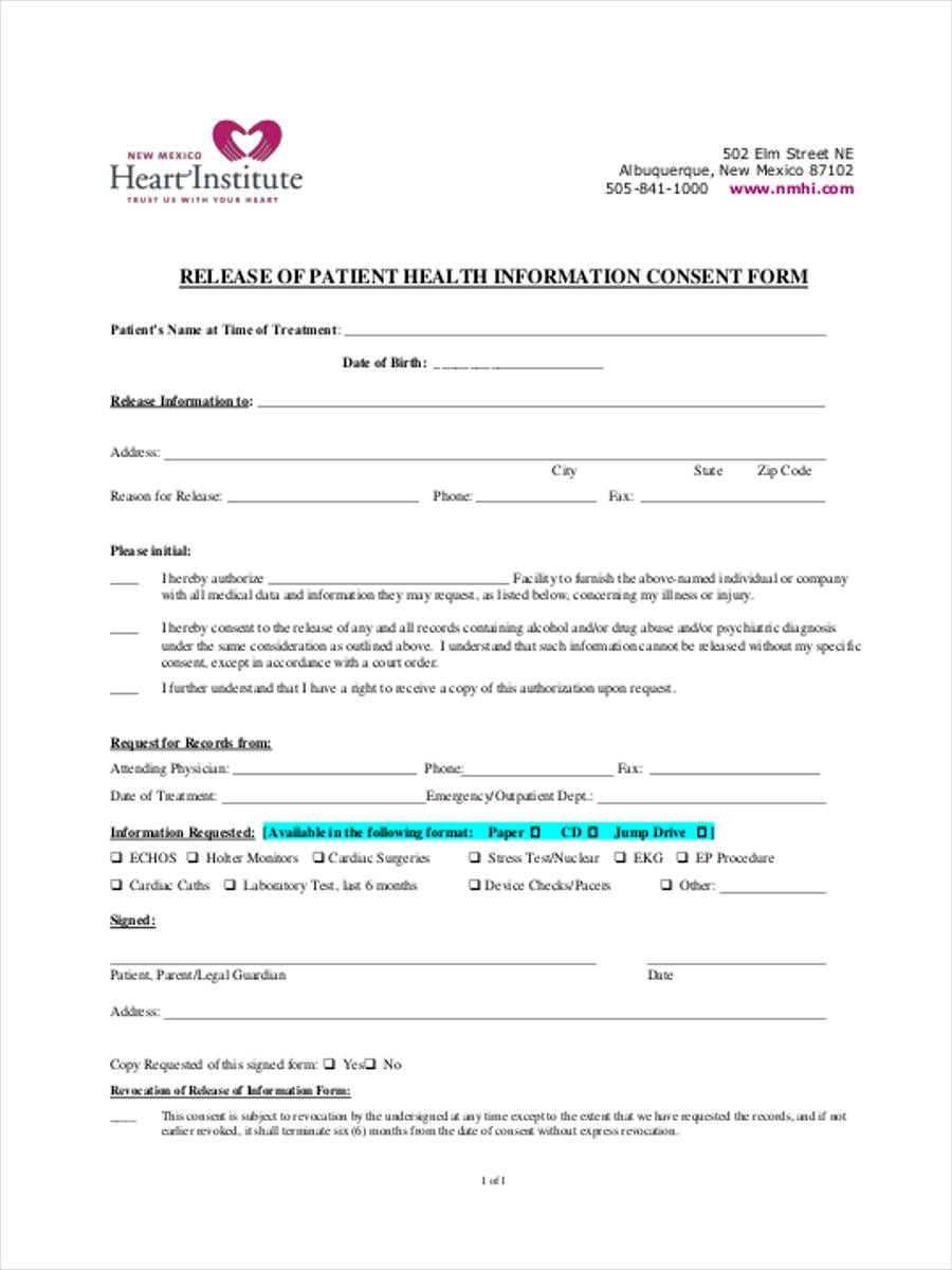 FREE 9+ Health Consent Forms in PDF