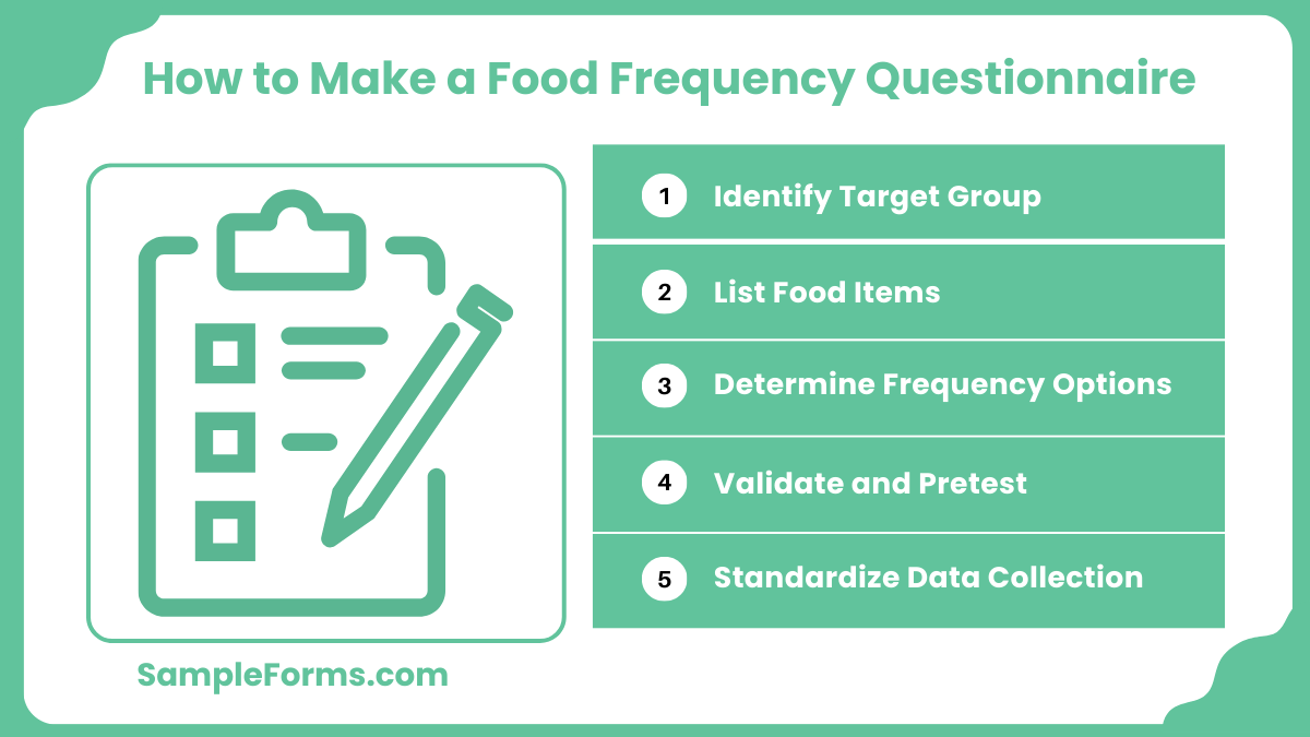 how to make a food frequency questionnaire