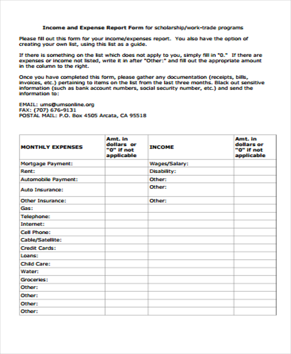 income and expense report form1
