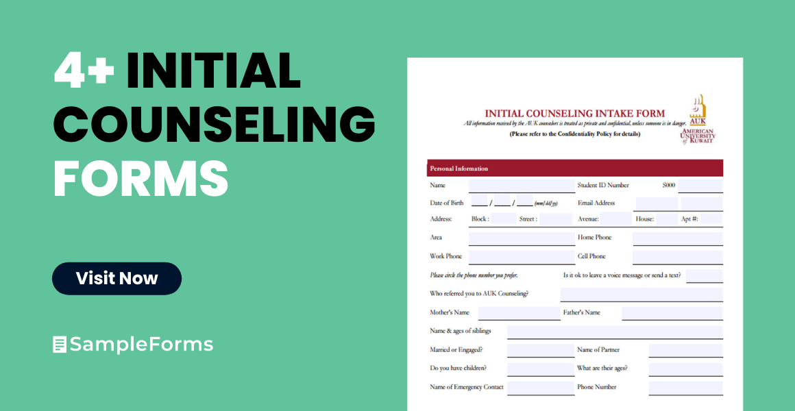 initial counseling form