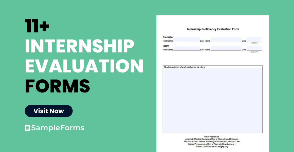 internship evaluation forms
