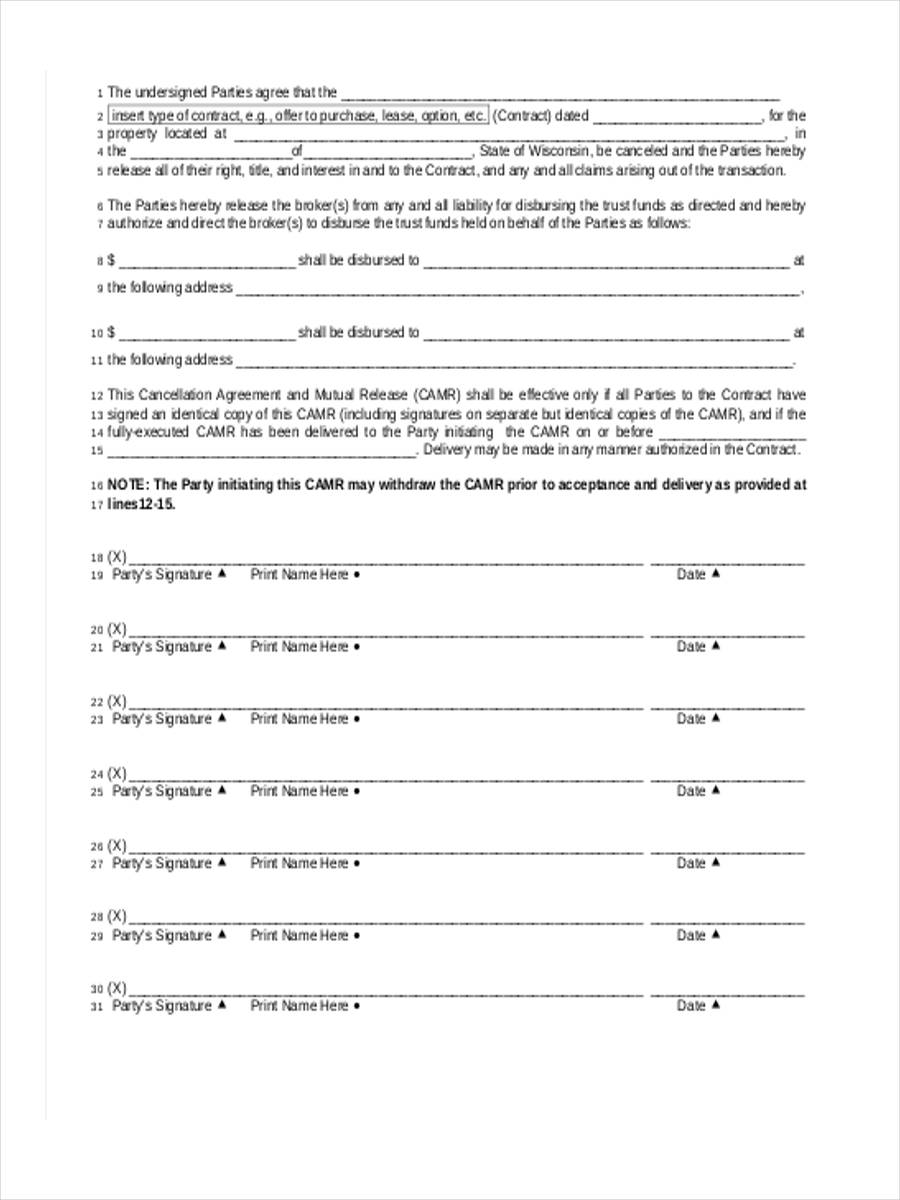 lease cancellation agreement