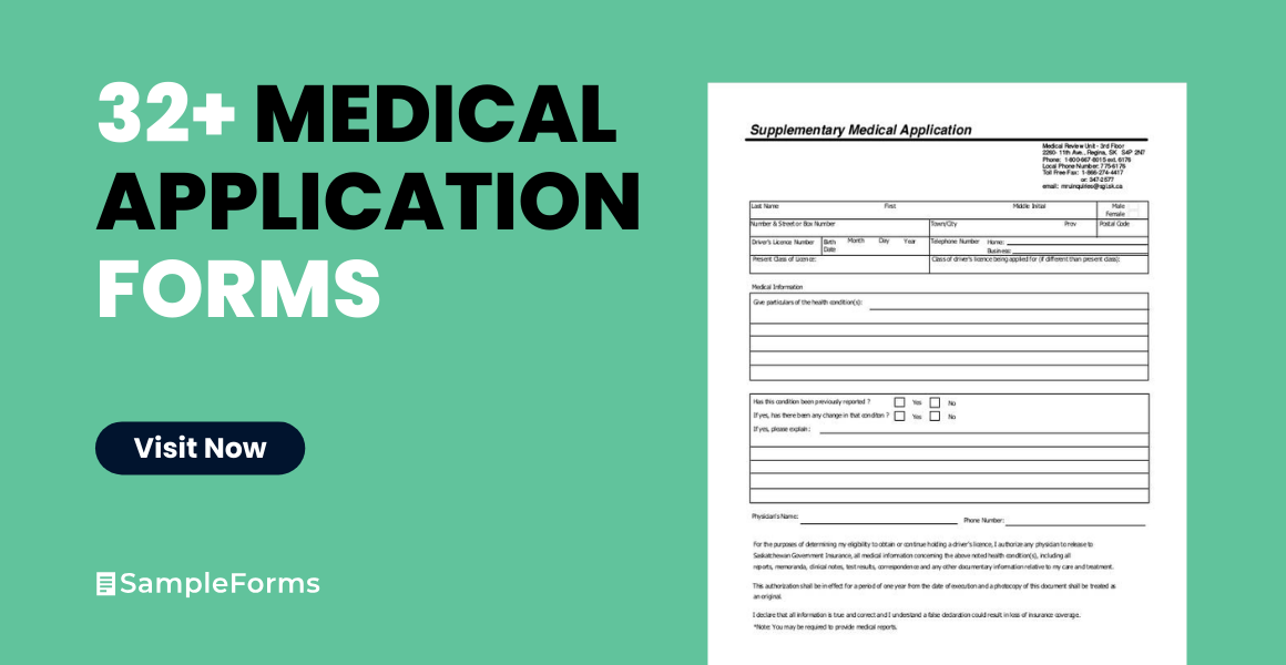 medical application form