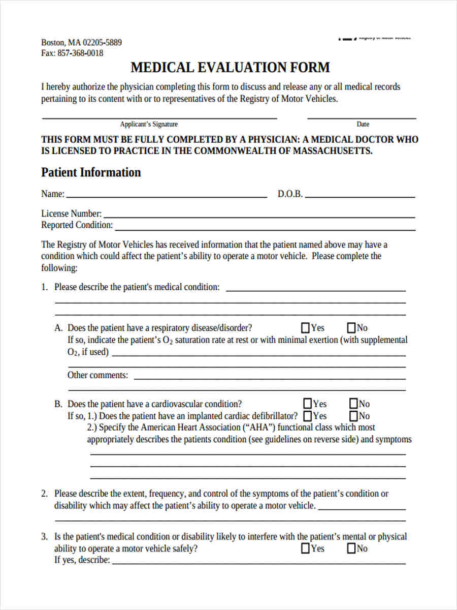 medical evaluation report form1