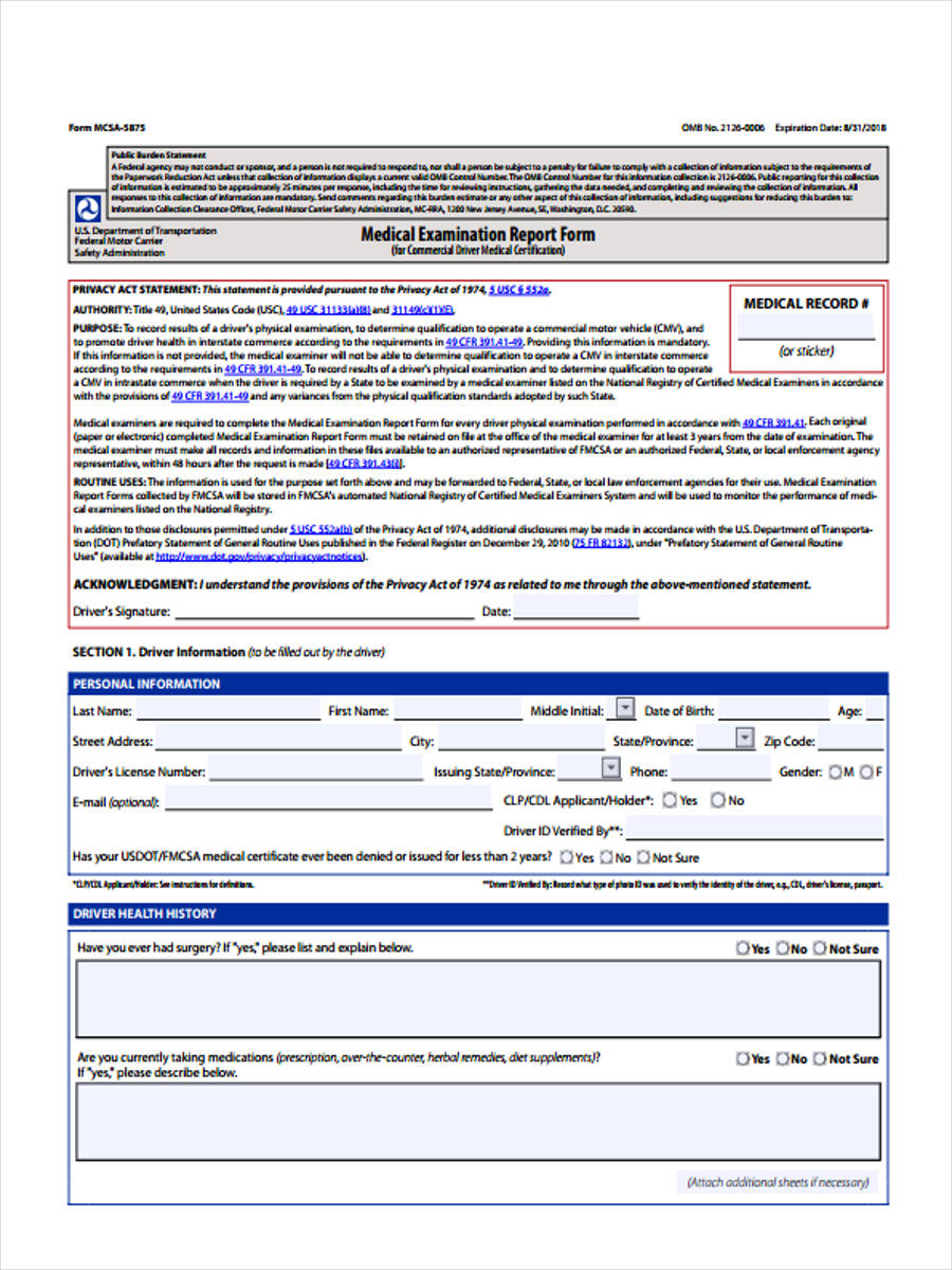 FREE 25+ Medical Report Forms in PDF  Ms Word Intended For Medical Report Template Doc