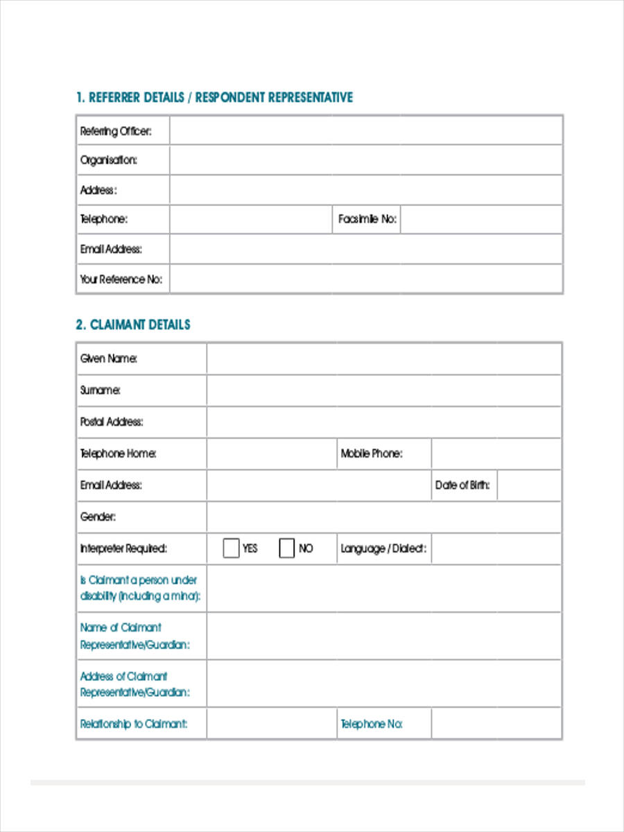 FREE 8+ Sample Medical Referral Forms in PDF | Ms Word