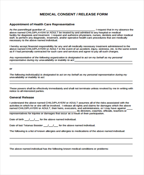 FREE 22+ Print Release Form Samples in PDF | MS Word