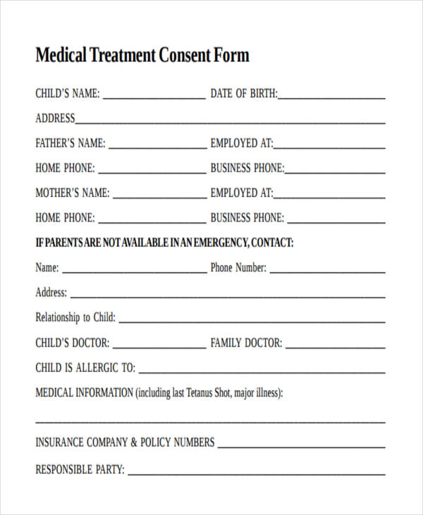 FREE 22 Medical Consent Forms In PDF Ms Word