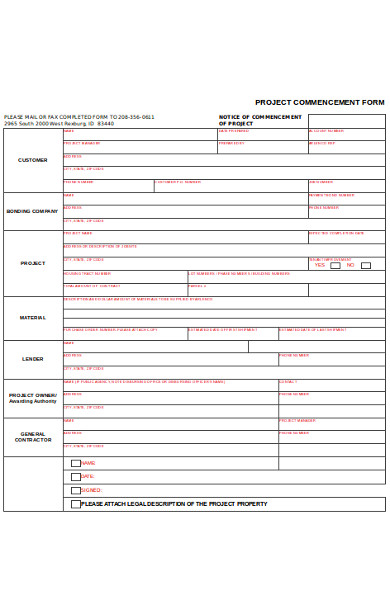 FREE 6+ Notice of Commencement Forms in MS Word | PDF | Excel