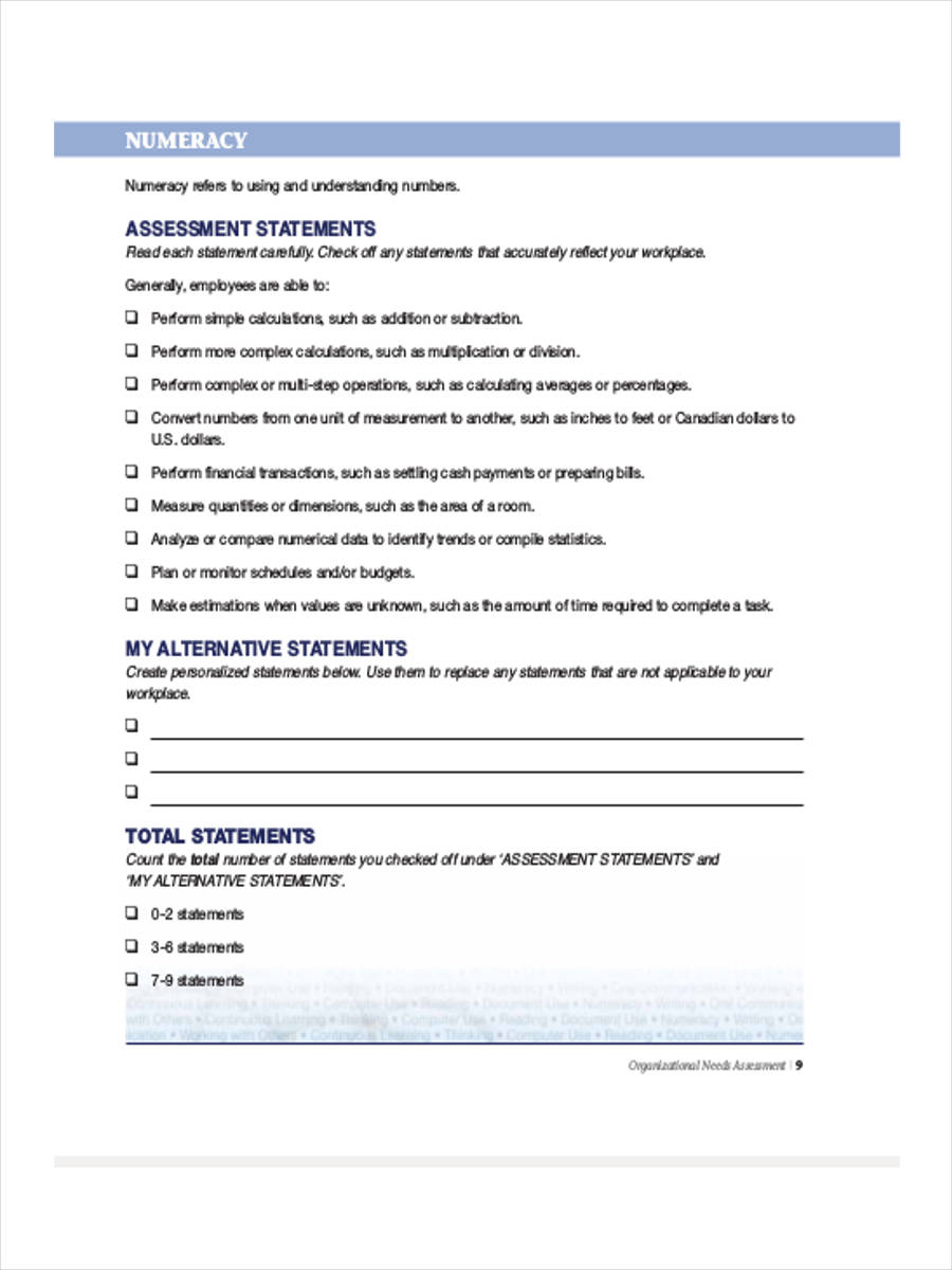 FREE 21+ Training Needs Assessment Forms in PDF In Training Needs Analysis Report Template