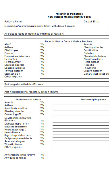 patient medical history form1