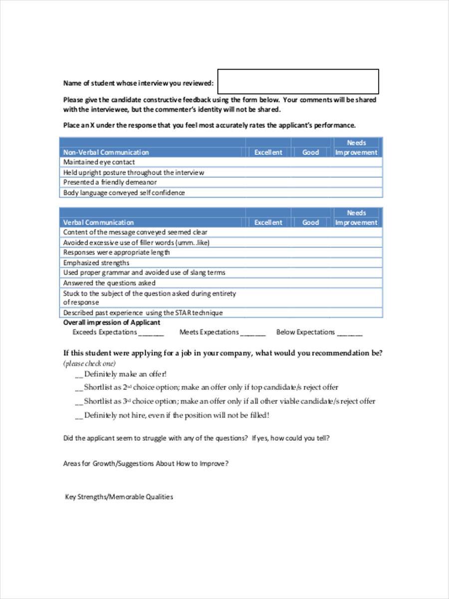 free-20-interview-feedback-form-examples-in-pdf-ms-word