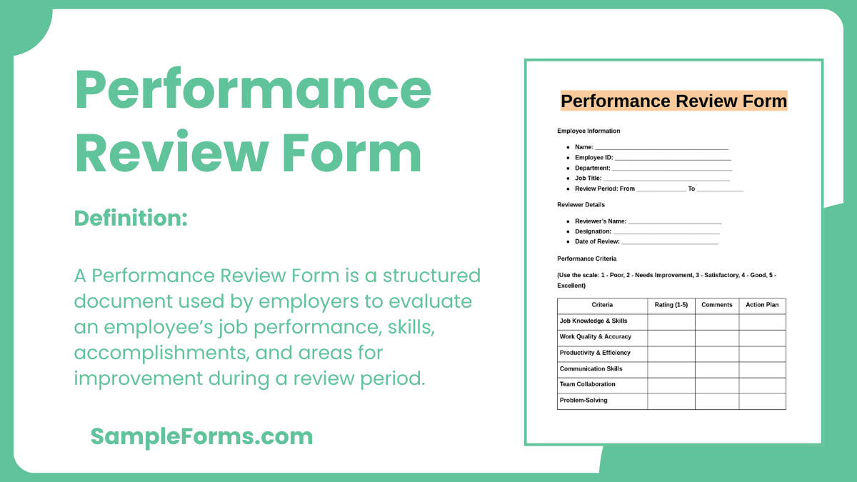 performance review form