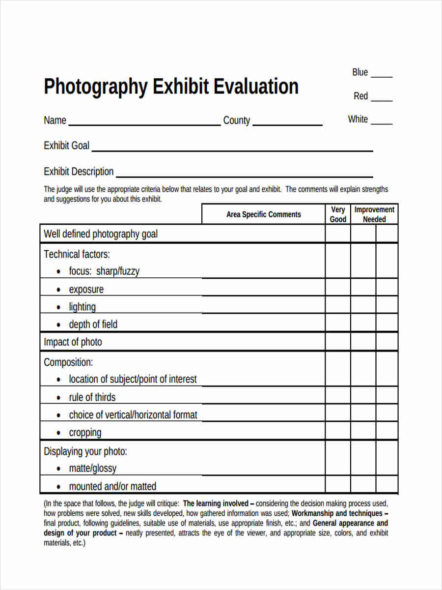 photography exhibit feedback form