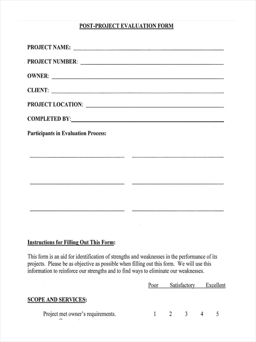 FREE 7+ Project Feedback Forms in PDF MS Word