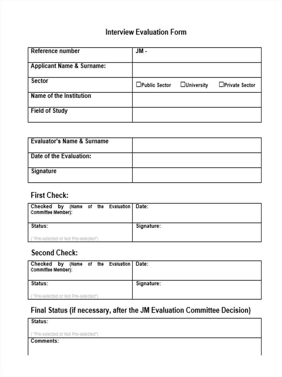 Pre Screen Interview Questions Template