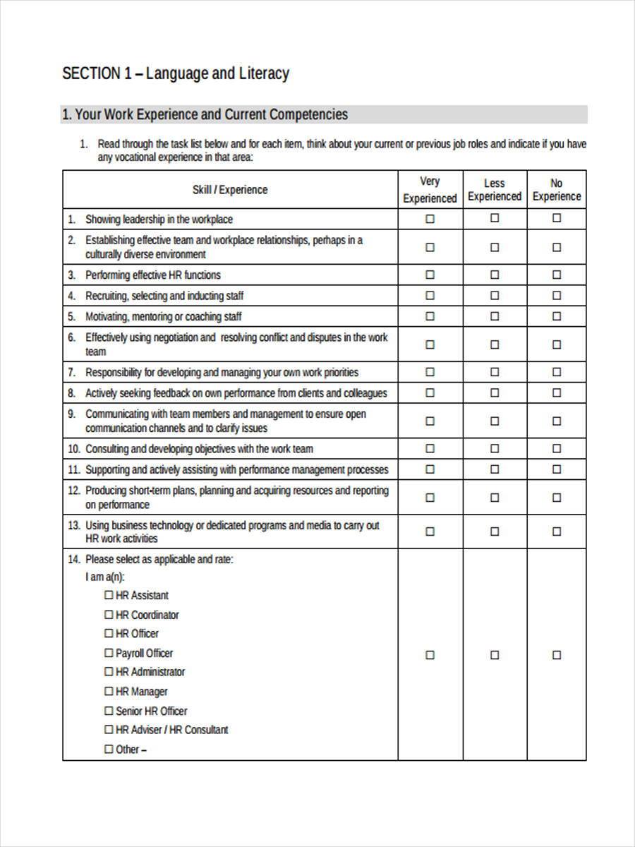 FREE 5+ Pre Training Assessment Forms in PDF