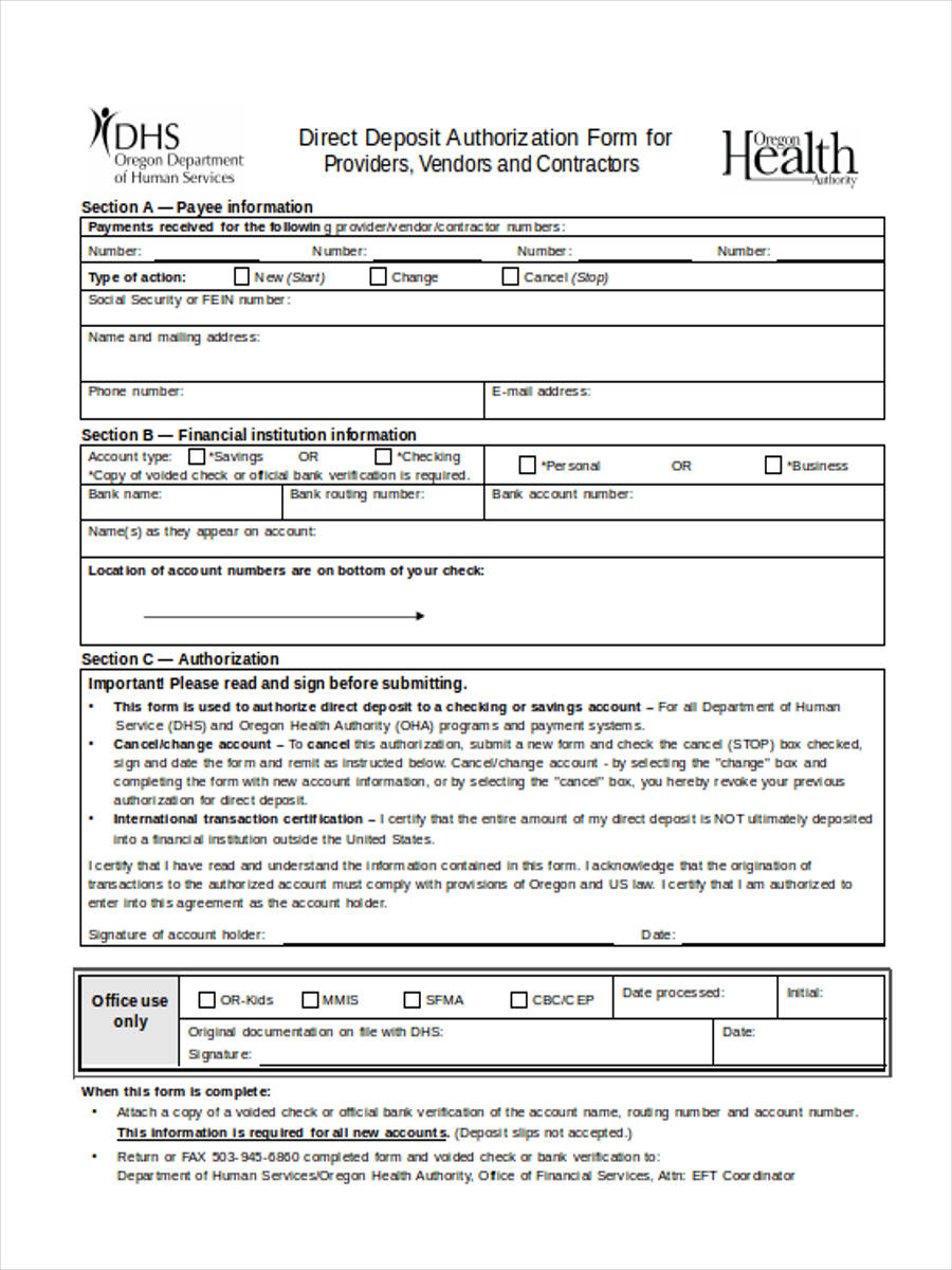 records deposit form