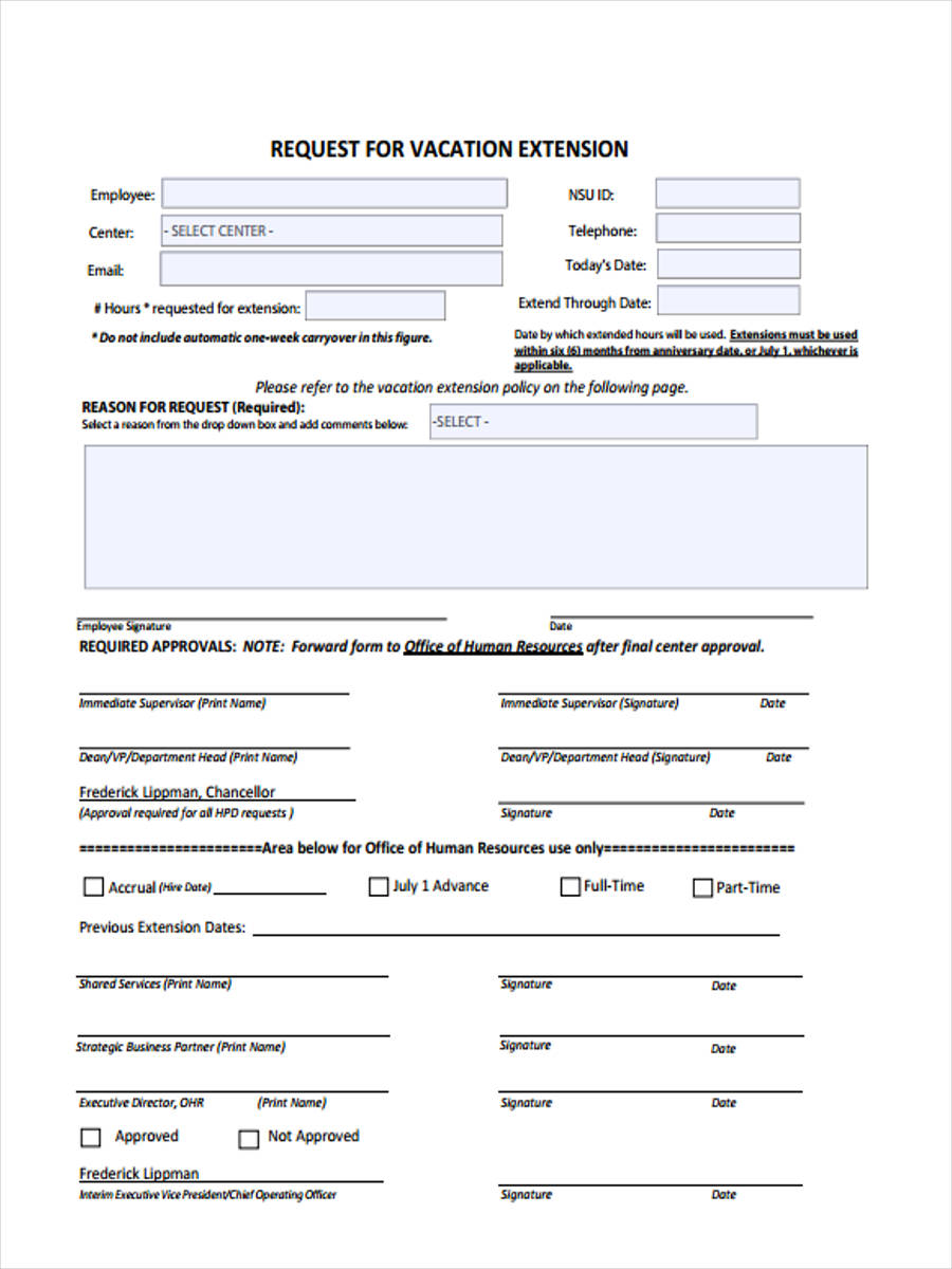 FREE 49+ Sample Employee Request Forms in PDF | MS Word | Excel