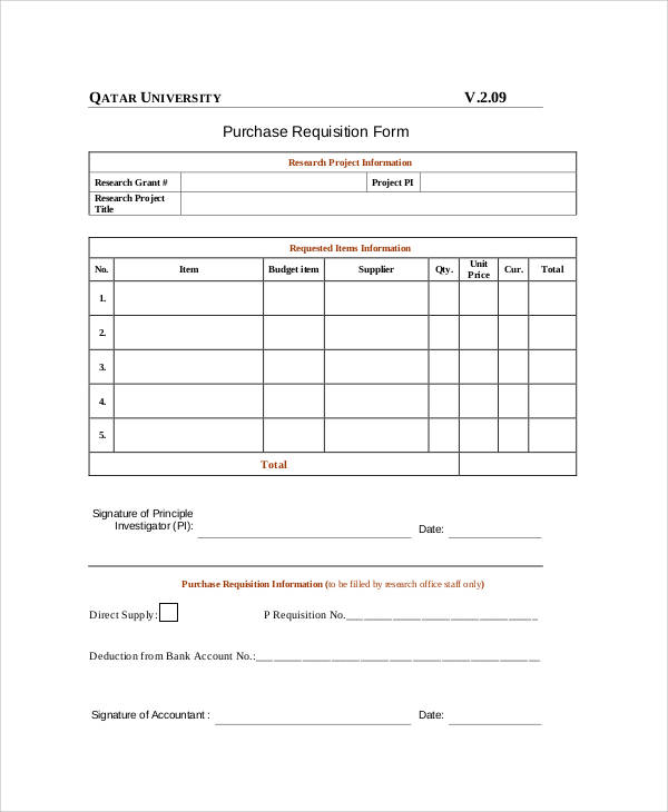 What Is The Purpose Of Purchase Requisition Form Vrogue