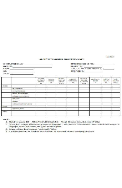 sample construction invoice form