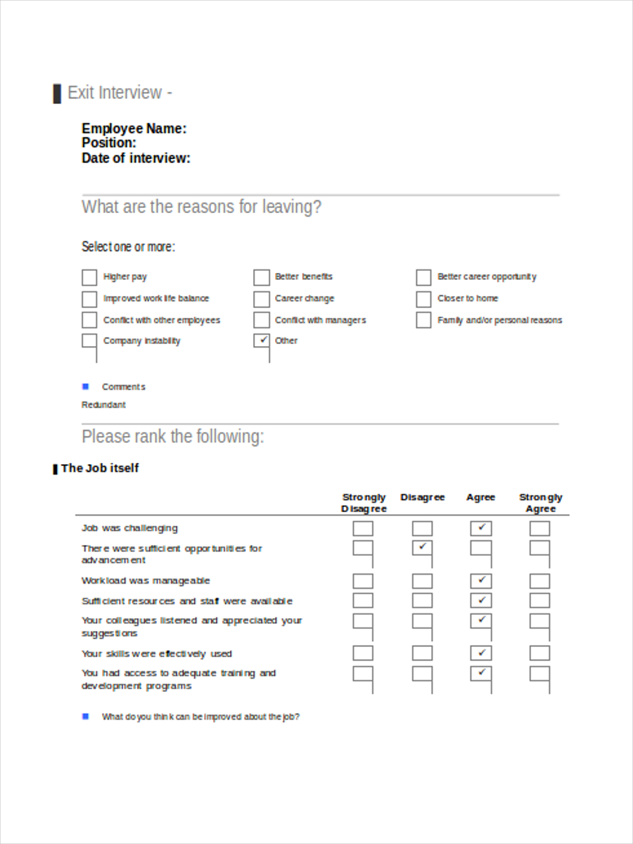 FREE 40+ Interview Forms in MS Word | PDF | Excel
