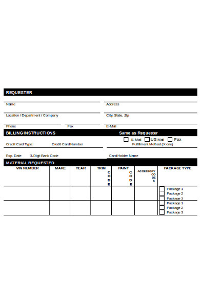 sample vehicle invoice form