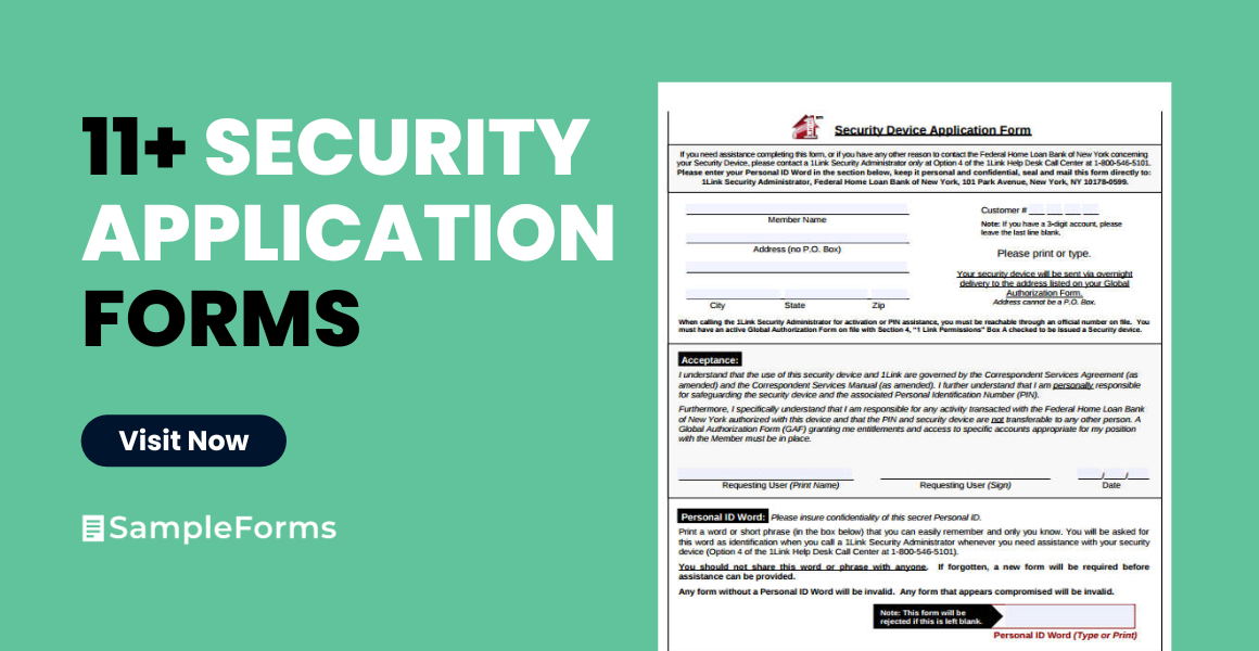 security application form