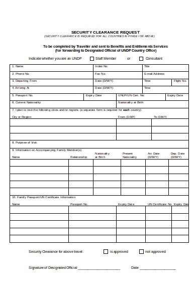 security clearance request form2