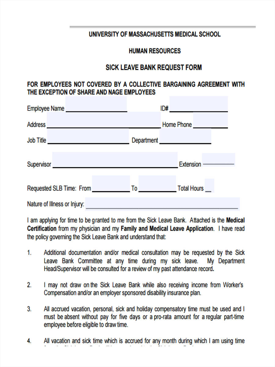 Sick Leave Request Form at Martha Ehrlich blog