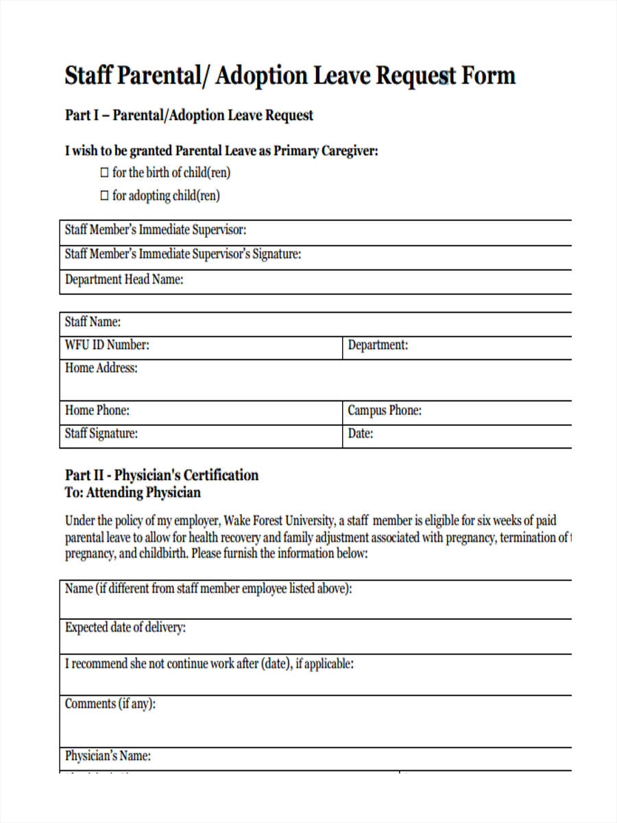 Letter Template For Maternity Leave