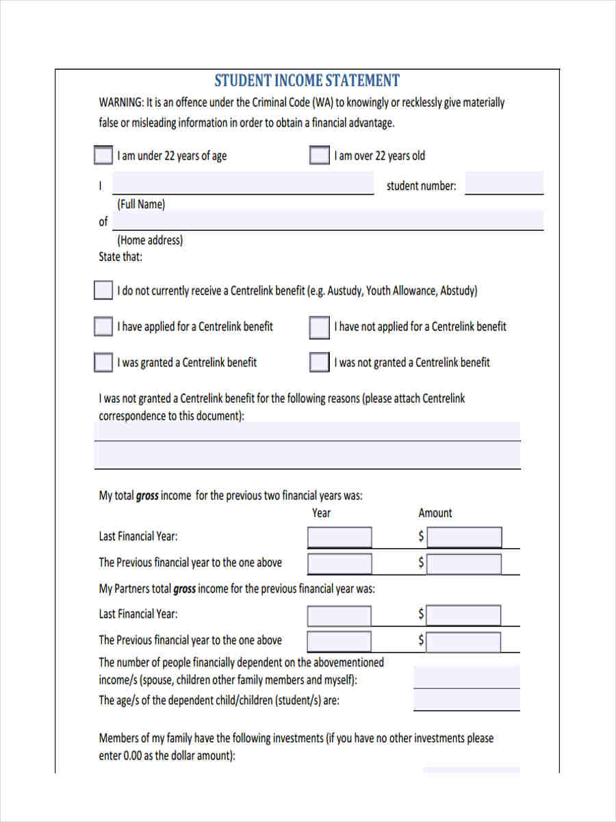 Free 21+ financial statement forms in pdf | ms word | excel