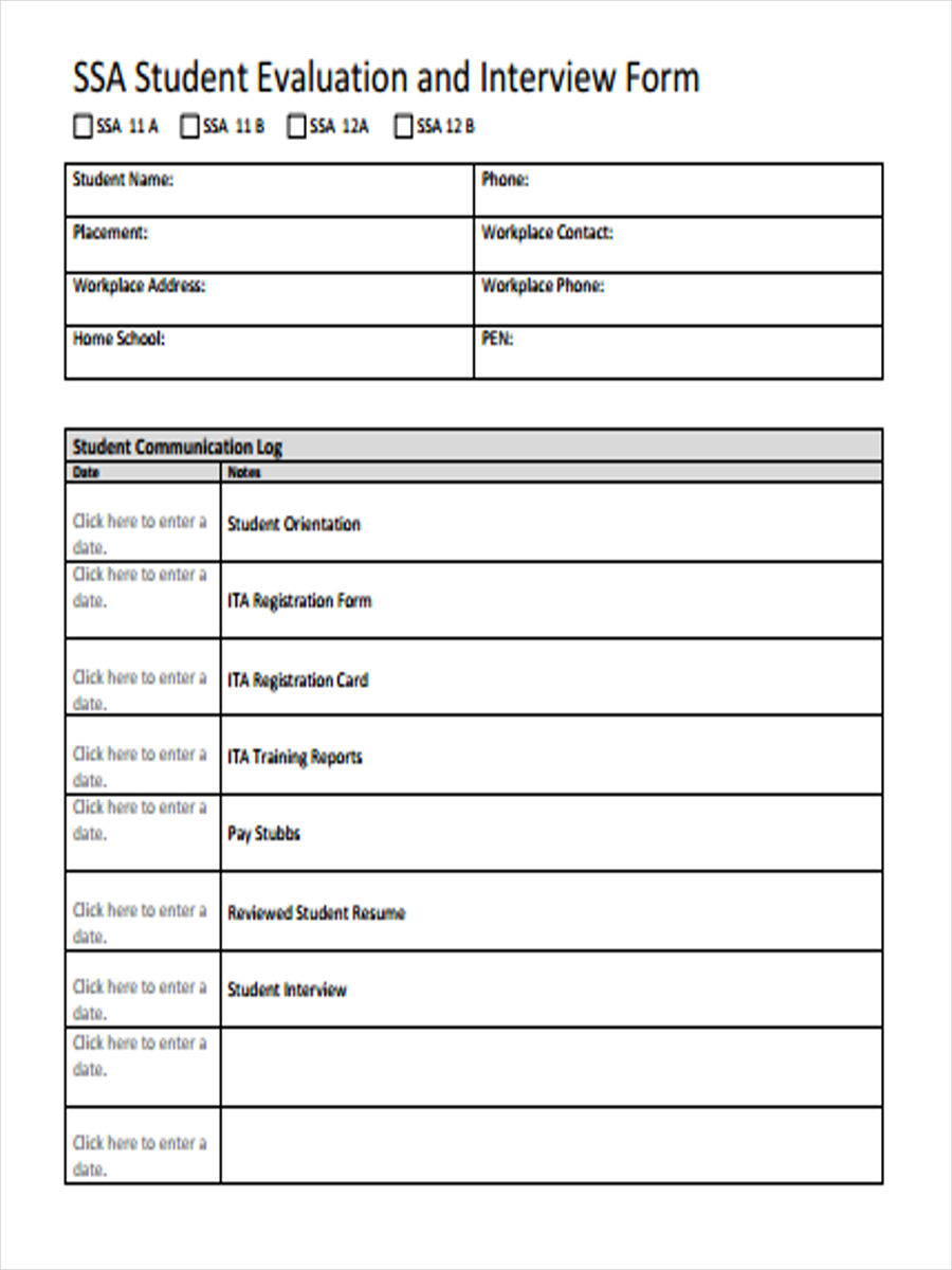 FREE 37+ Interview Forms in PDF Ms Word Excel