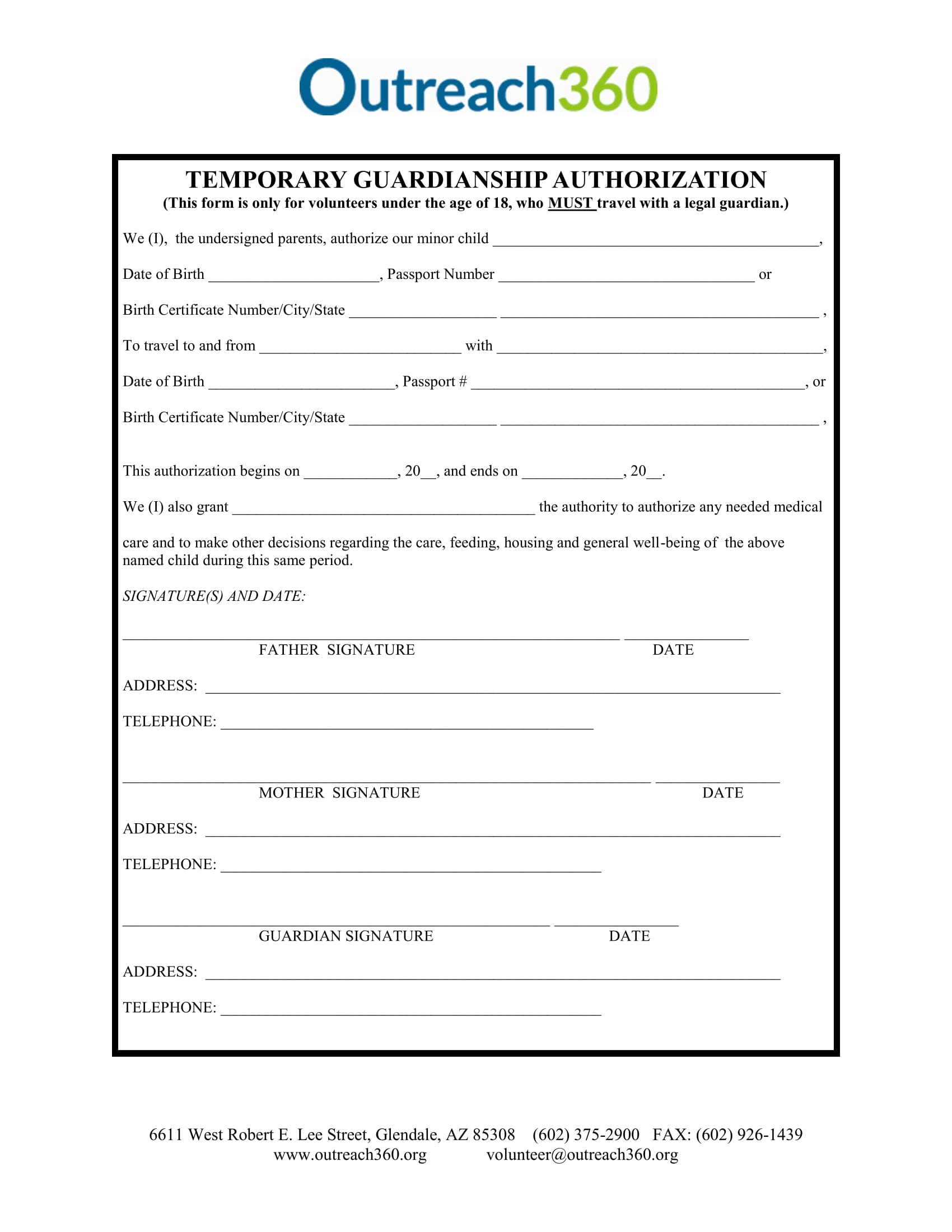 When To Sign A Temporary Guardianship Form With Samples