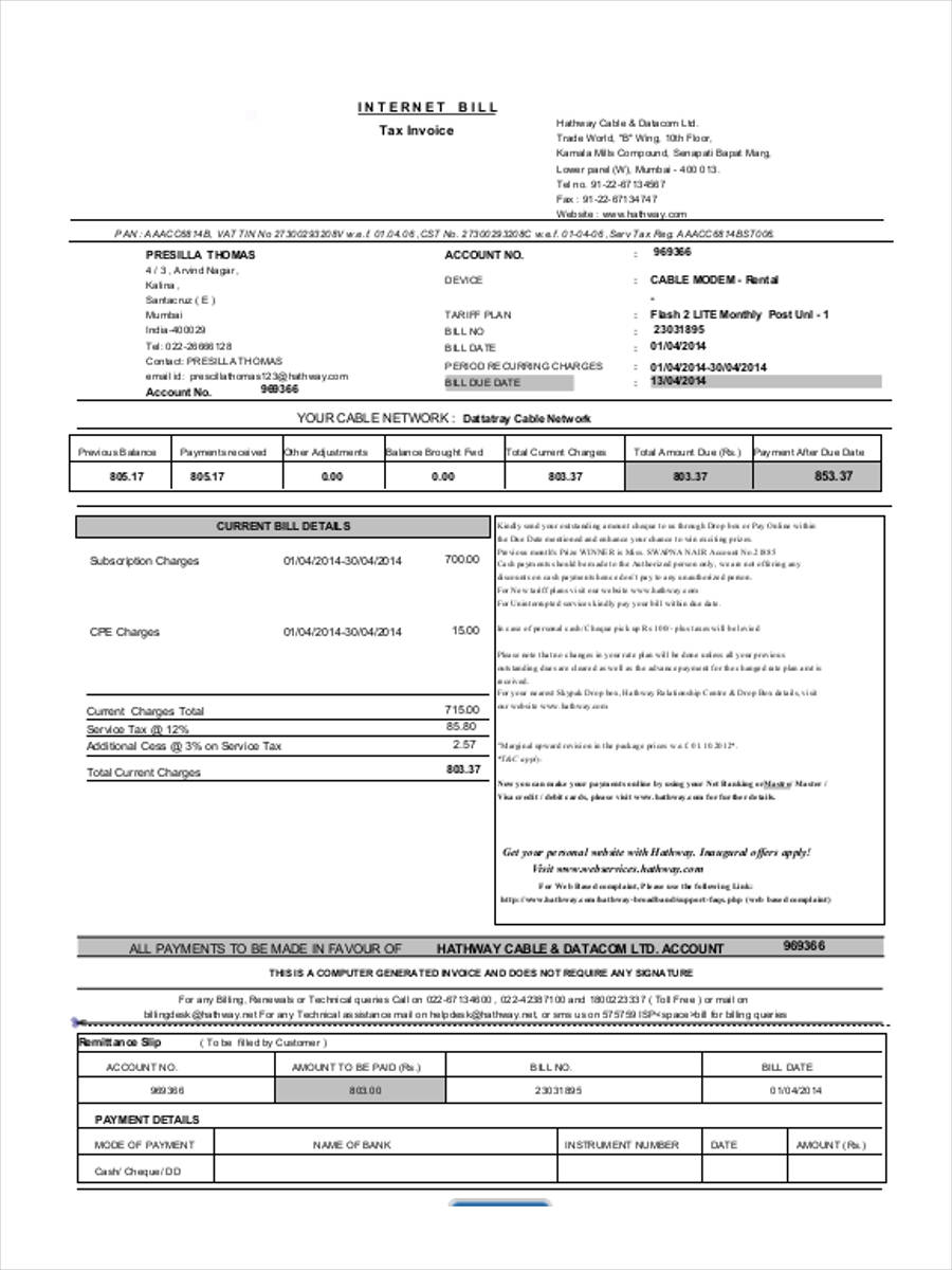 tax invoice form template