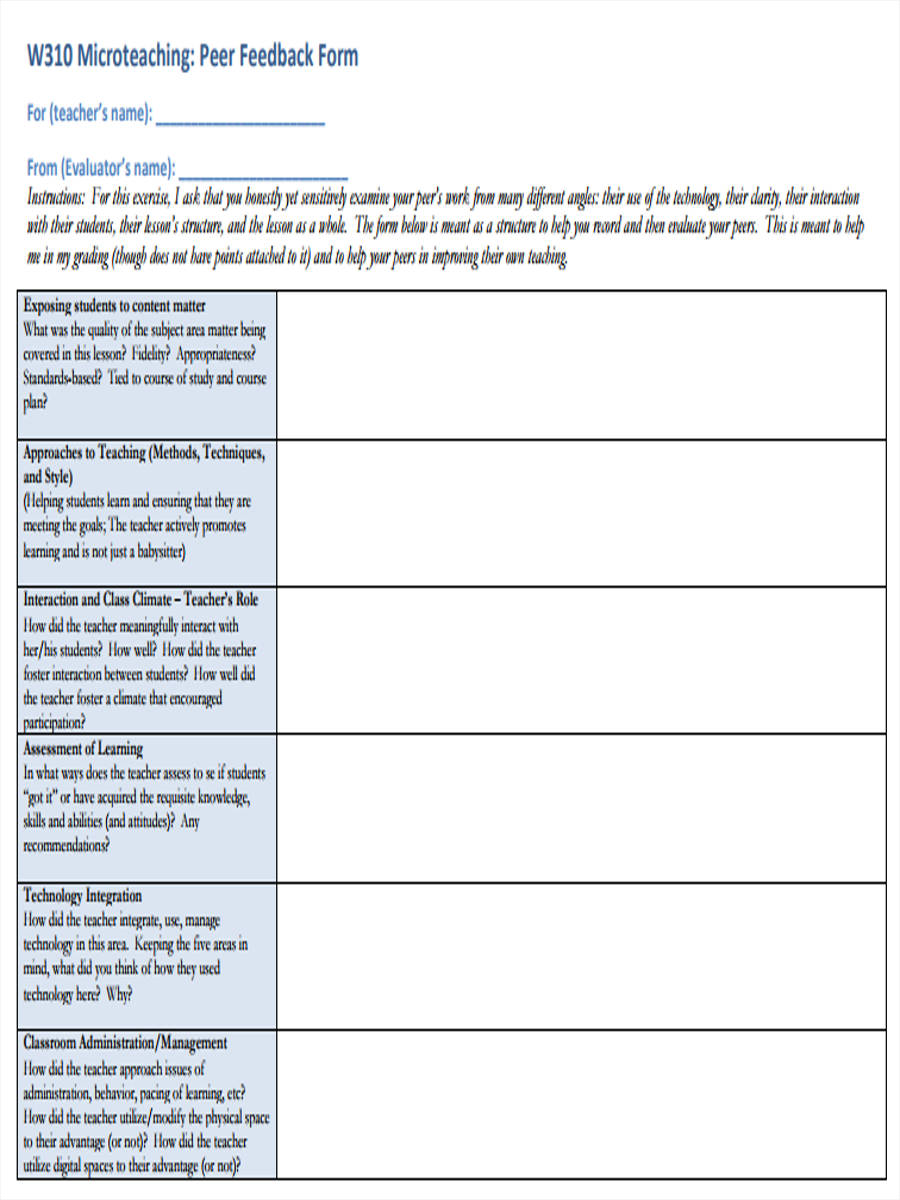 teacher peer feedback form1