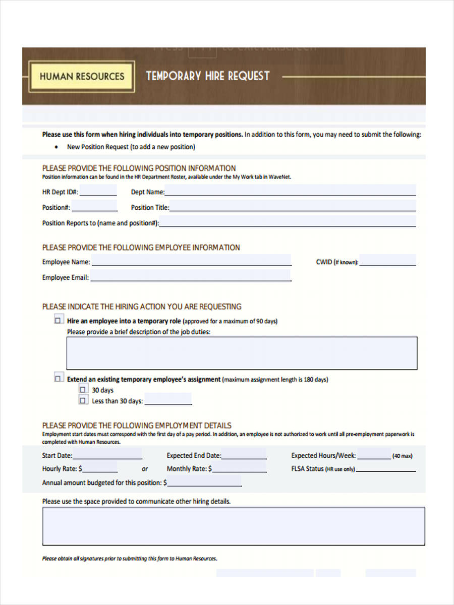 Short Service Employee Form.pdf FREE 49+ Sample Employee Request Forms in PDF | MS Word | Excel