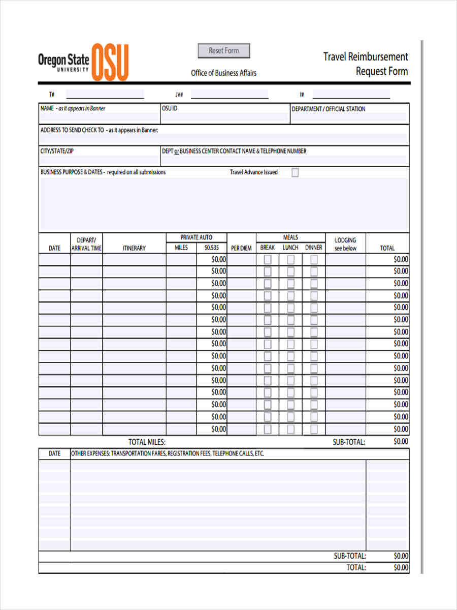 ask for travel reimbursement