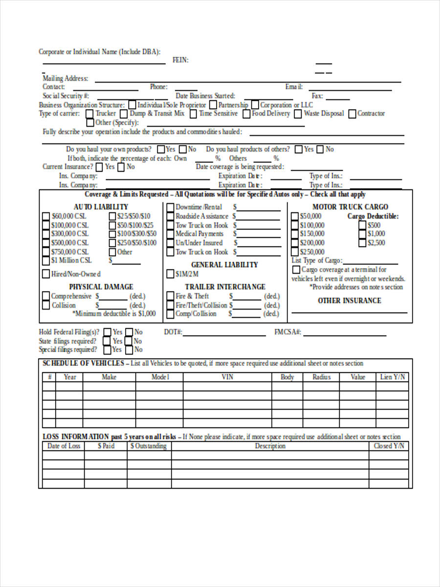 Insurance Quote Template DocTemplates