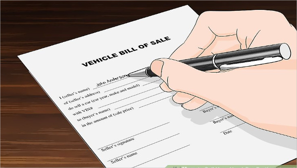 what is a bill of sale