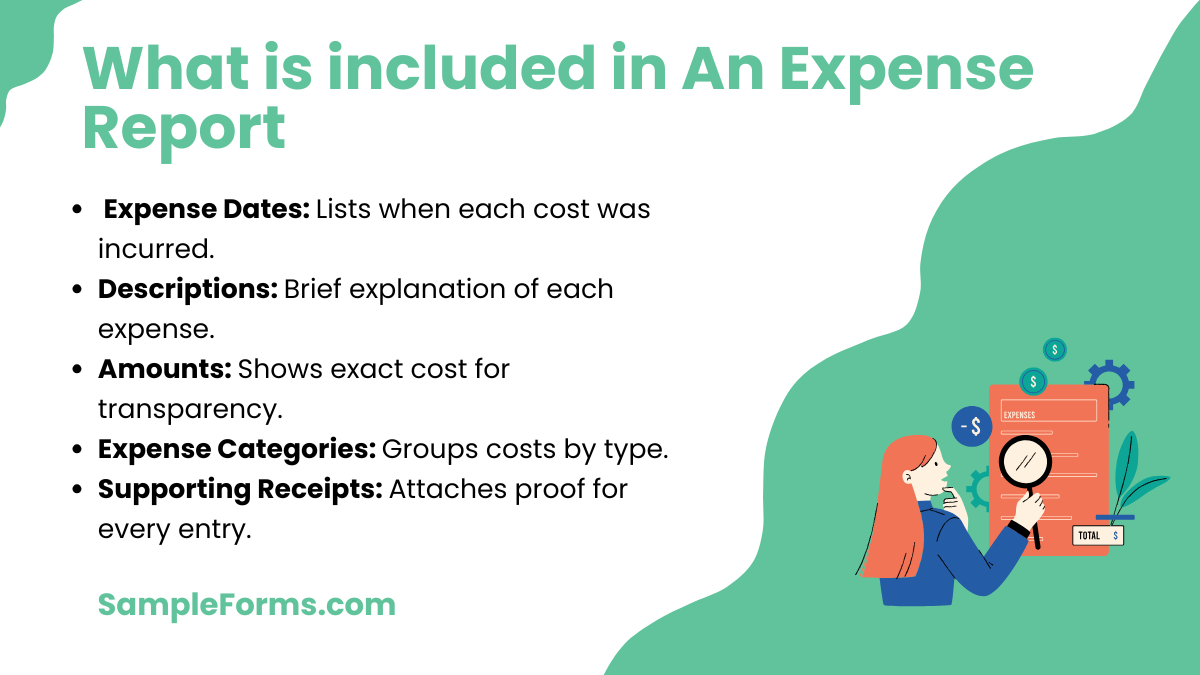 what is included in a expense report