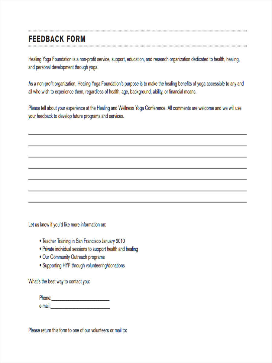 FREE 16+ Teacher Feedback Form Samples in PDF | Ms Word