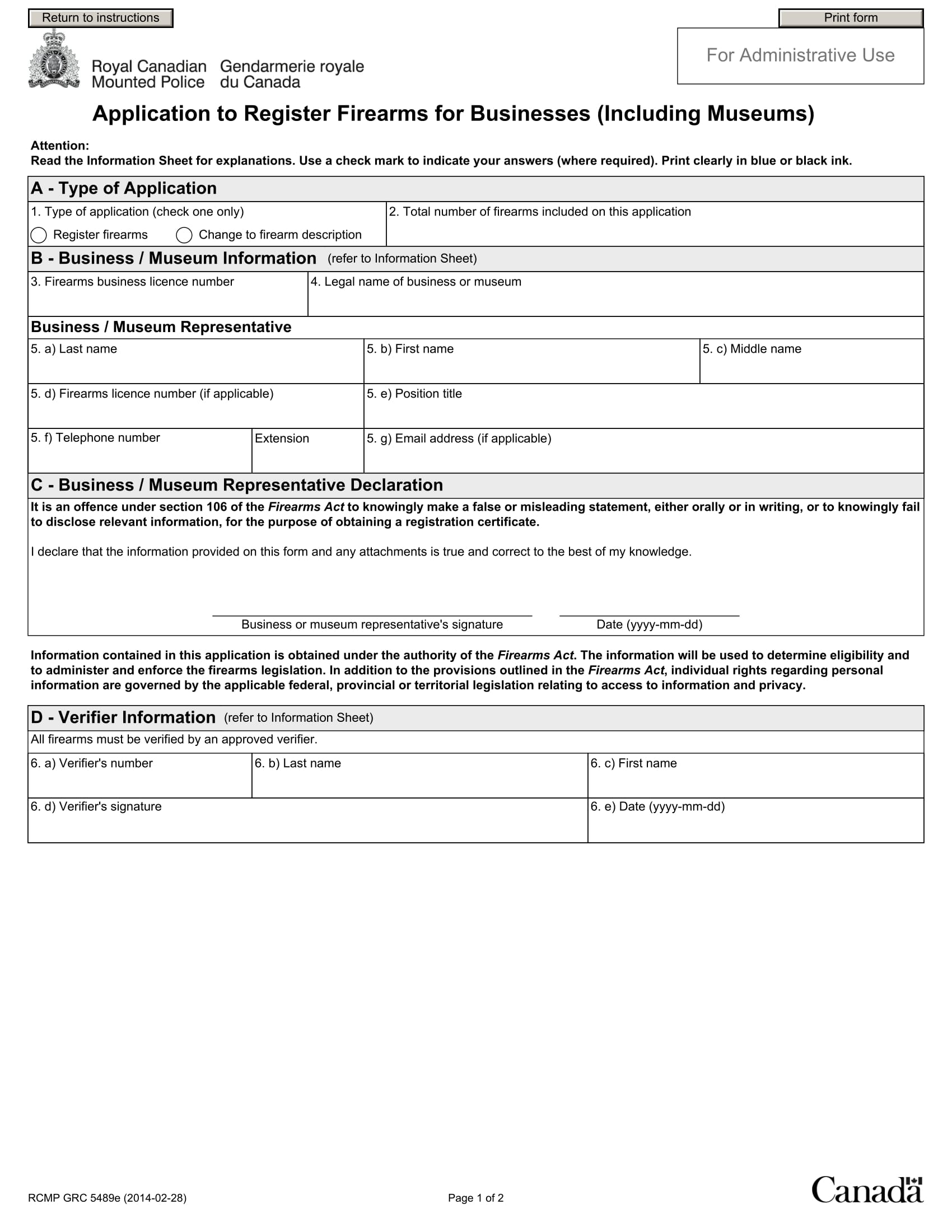 FREE 10+ Gun Registration Forms in PDF Ms Word