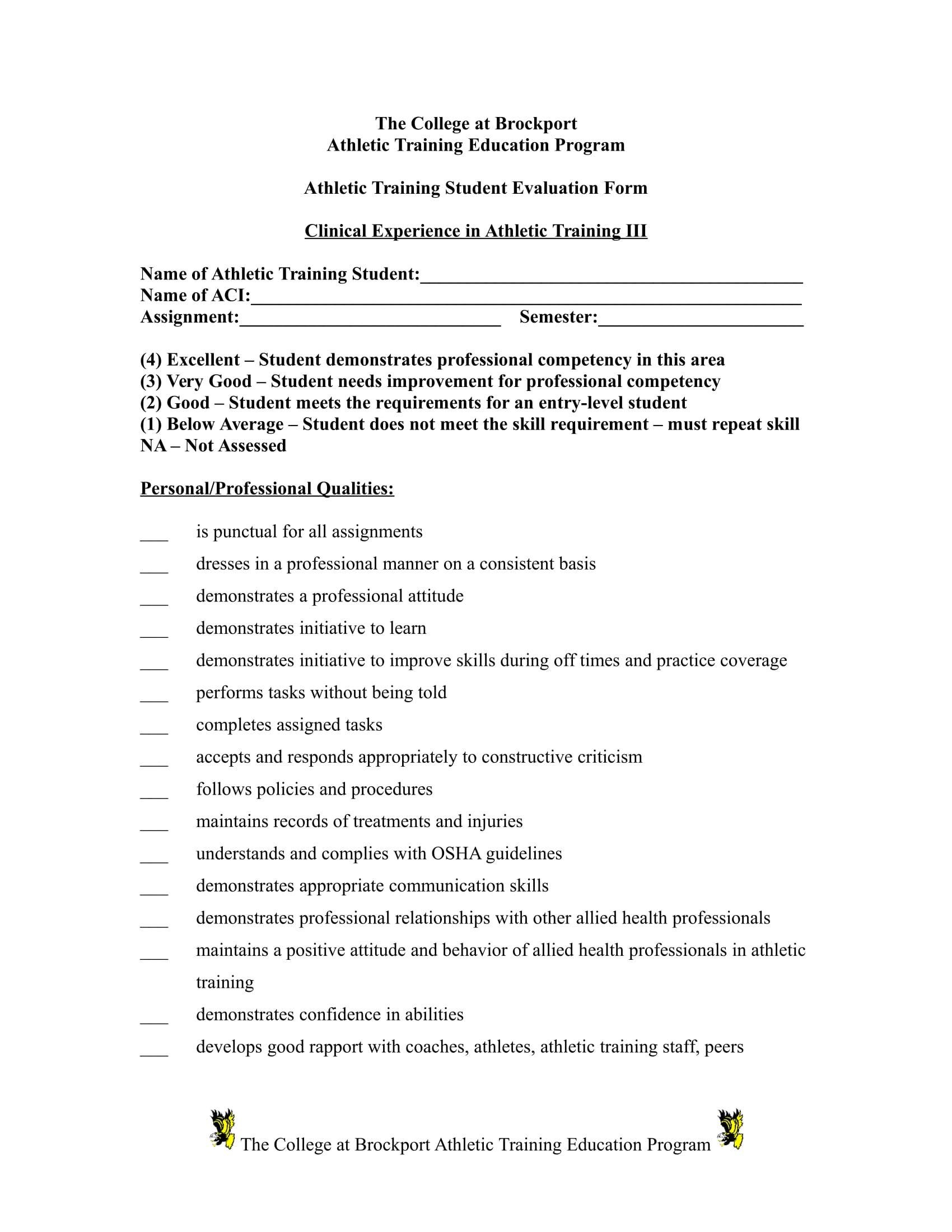 FREE 5+ Varieties of Sports Evaluation Forms in PDF